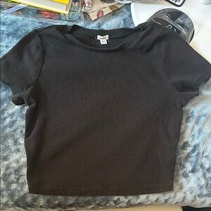 Garage Black Soft Crop Top